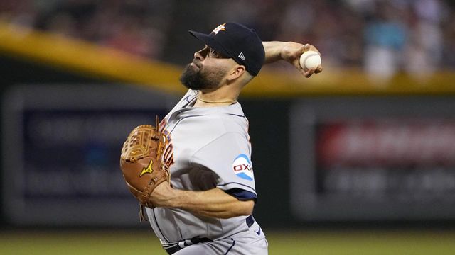 Jose Urquidy gets the ball in Game 2 of the American League Wild