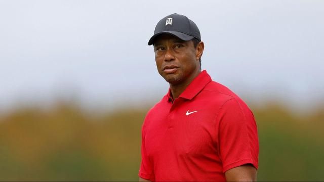 **This image is for use with this specific article only** Tiger Woods is pictured here at the PNC Championship at The Ritz-Carlton Golf Club on December 17 in Orlando, Florida. Woods has broken up with Nike after a protracted 27-year collaboration with the sportwear company. Photo credit: Mike Ehrmann/Getty Images North America/Getty Images