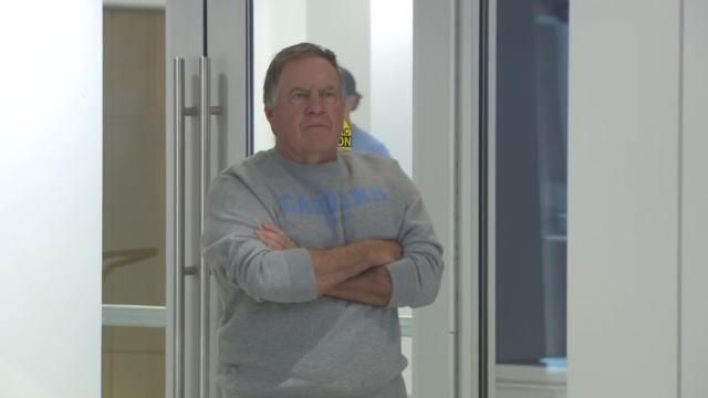 UNC football coach Bill Belichick before a press conference on Aug. 20, 2025.