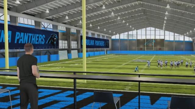 The Carolina Panthers shared their latest plans for a new practice facility. During Monday's Charlotte City Council zoning meeting, the team shared renderings of the proposal. Photo credit: Tepper Sports & Entertainment
