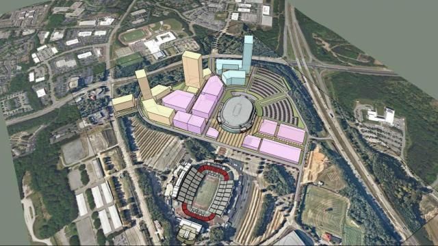 New renderings show what the development could look like around the Lenovo Center.