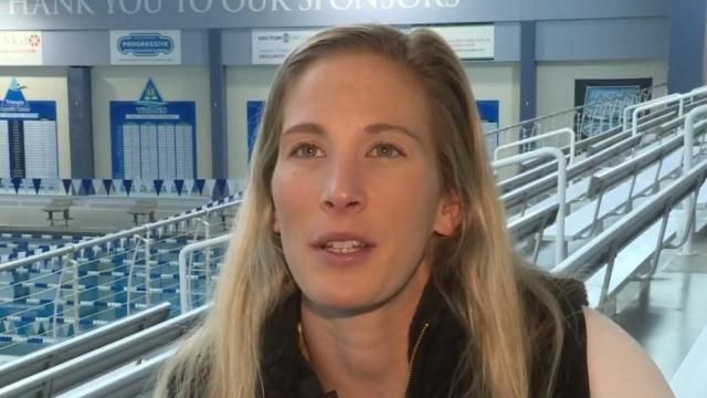 Olympic swimmer Ashley Twichell at Triangle Aquatic Center.